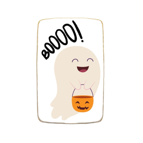 “Boo! Ghost” Halloween Trick or Treat Custom Cookies