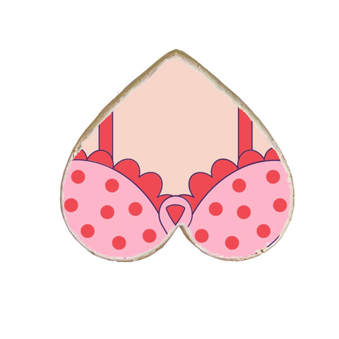 Breast Heart Shaped Custom Cookies