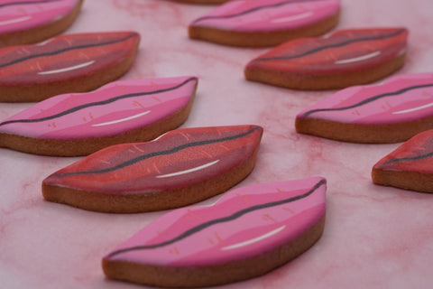 Lip Shaped Custom Cookies - Modern Bite