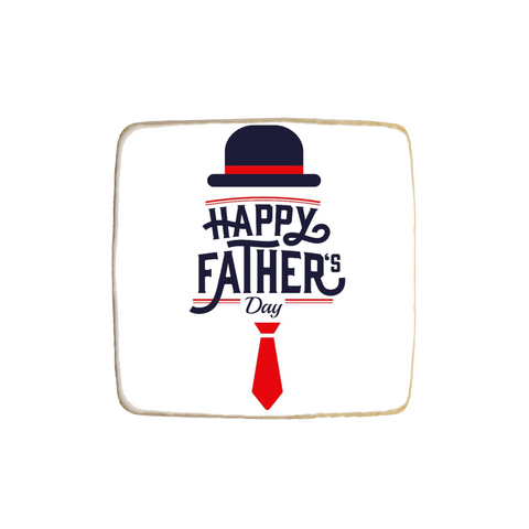 "Hat and Tie" Father's Day Custom Cookies