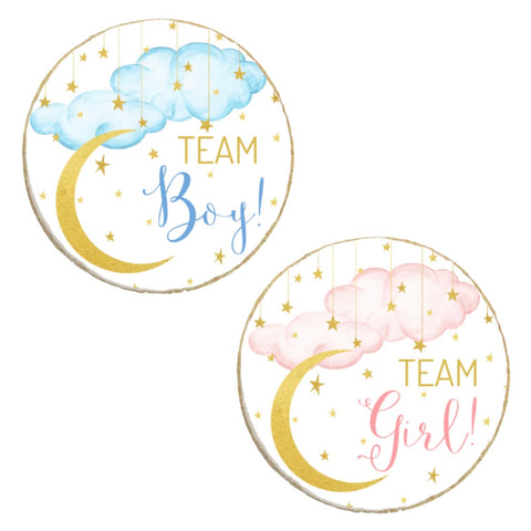 Boy or Girl Team Gender Reveal Round Cookies
