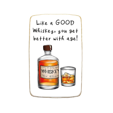 Whiskey Themed Birthday Custom Cookies