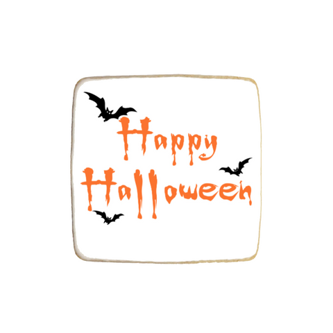 "Happy Halloween" Round/Square Custom Cookies