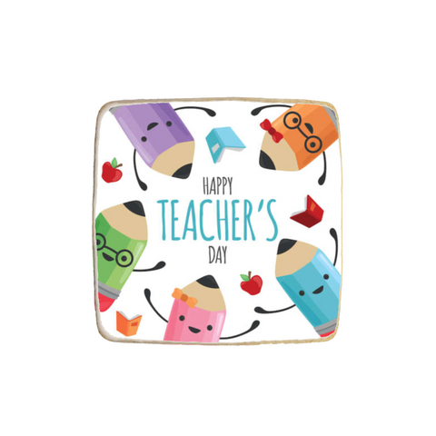 Happy Teacher's Day Appreciation Custom Cookies