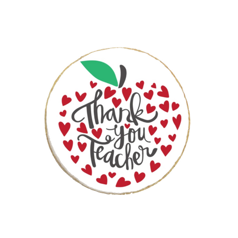 Thank You, Teacher "Apple" Appreciation Custom Cookies