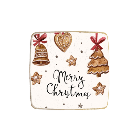 "Merry Christmas" Square Custom Cookies