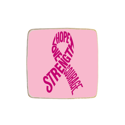 Breast Cancer Awareness Themed Custom Cookies