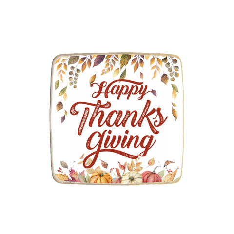 "Happy Thanksgiving" Themed Custom Cookies