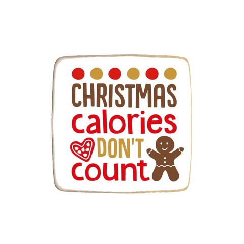 Funny "Calories" Christmas & New Year Custom Cookies
