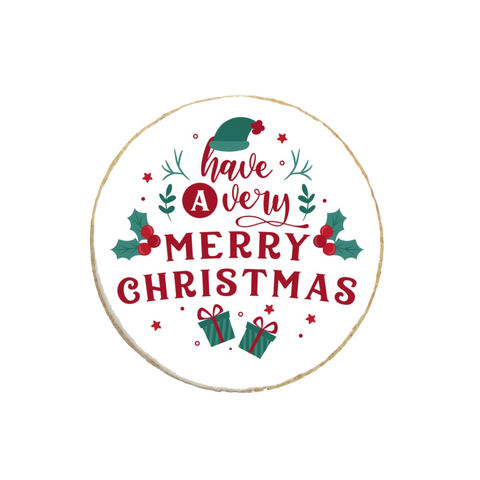 "Have a Very Merry Christmas" Holiday Custom Cookies