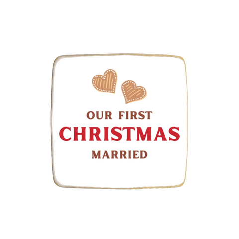 "Our First Christmas" Holiday Custom Cookies