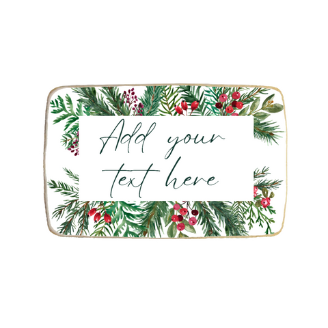 "Add Your Text" Christmas & New Year Custom Cookies