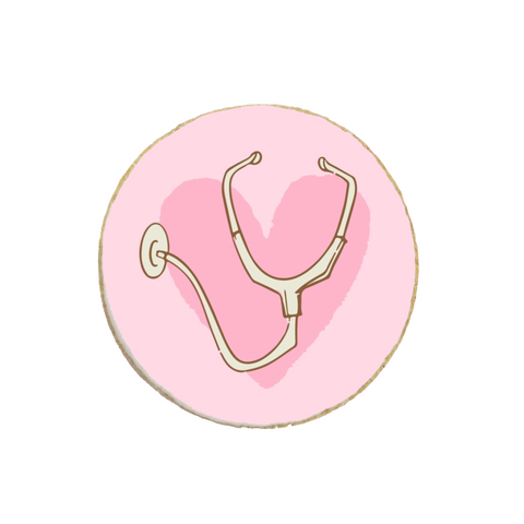 Nurse Pink Themed Graduation Custom Cookies