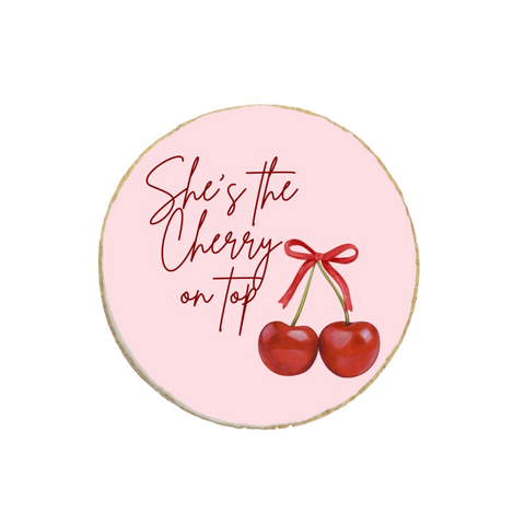 She's the Cherry on Top Baby Shower Custom Cookies