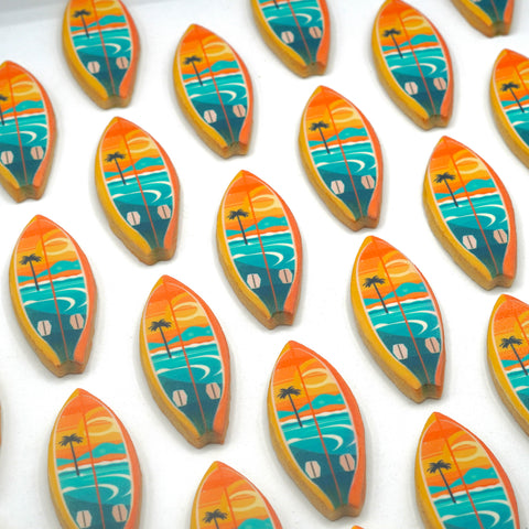 Surfboard Shaped Custom Cookies