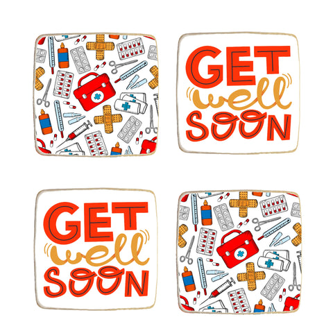 Get Well Soon Themed Custom Cookies