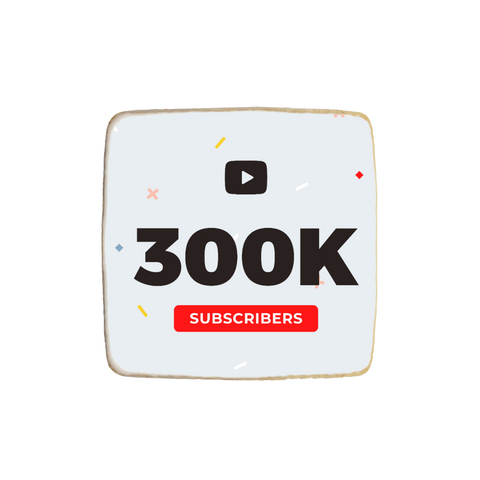 "Youtube 100k, 200k, 300k+ Subscribers" Custom Celebration Cookies