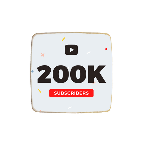"Youtube 100k, 200k, 300k+ Subscribers" Custom Celebration Cookies