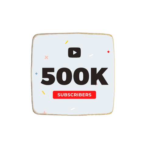 "Youtube 100k, 200k, 300k+ Subscribers" Custom Celebration Cookies