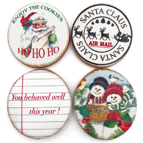 Assortment of Santa Claus New Year & Christmas Custom Cookies - Modern Bite