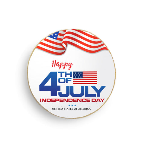 Round Independent Day Custom Cookies (Gift Box Available) - Modern Bite