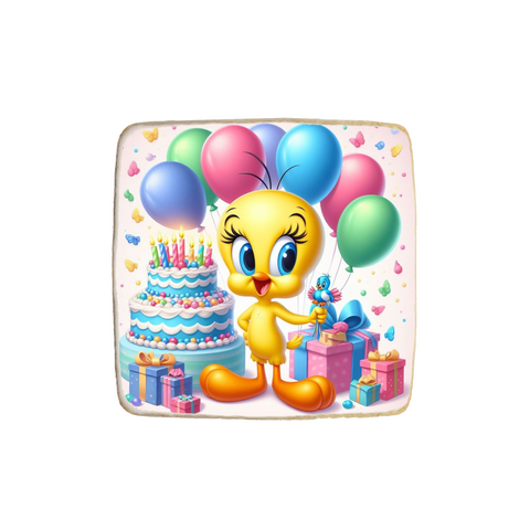 Tweety Birthday Custom Cookies