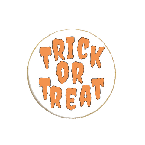“Trick or Treat" Halloween Round Cookies