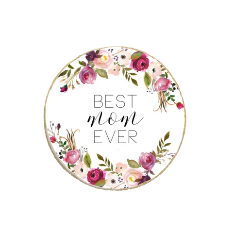 “Best Mom Ever” Floral Mother's Day Custom Cookies