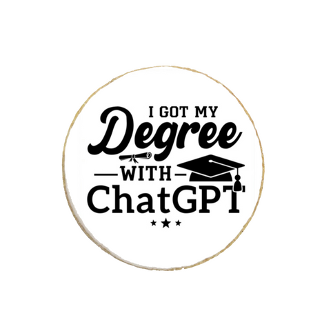 "ChatGPT" Funny Graduation Custom Cookies