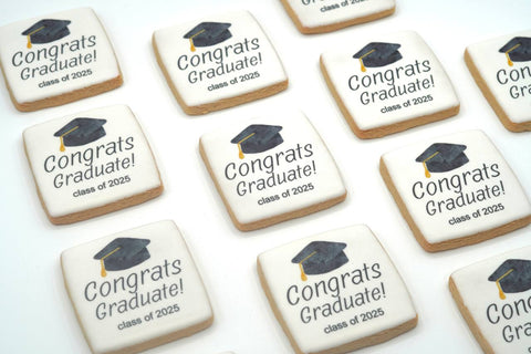"Congrats Graduate" Class of 2025 Graduation Custom Cookies