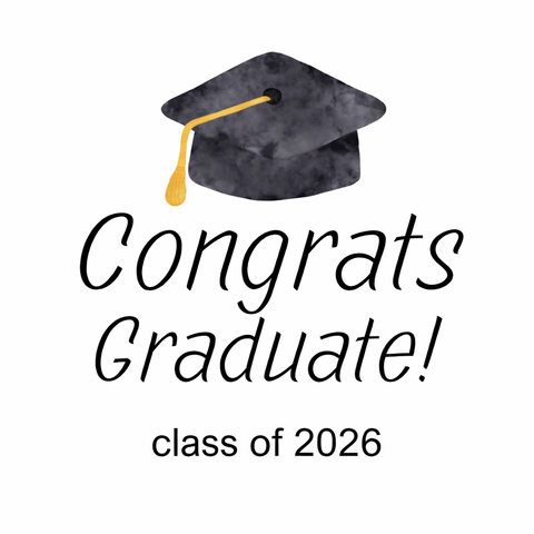 "Congrats Graduate" Class of 2026 Graduation Custom Cookies - Modern Bite