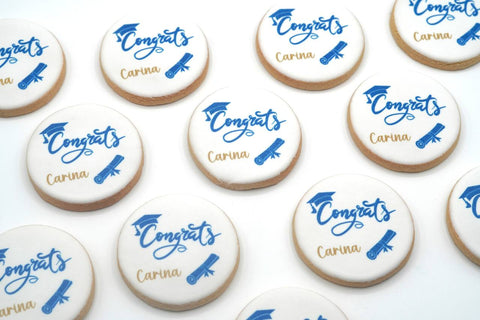 "Congrats!" Graduation Custom Cookies | Add Your Name