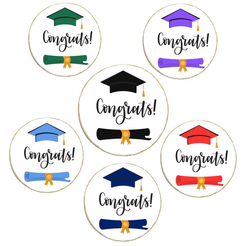 "Congrats!" Graduation Custom Cookies | Your School Color