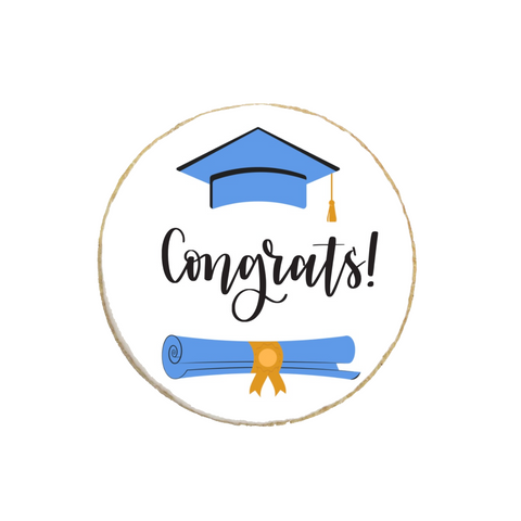 "Congrats!" Graduation Custom Cookies | Your School Color