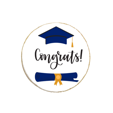 "Congrats!" Graduation Custom Cookies | Your School Color