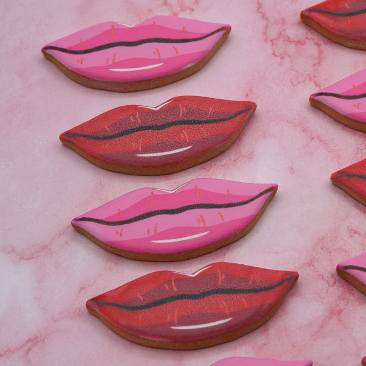 Lip Shaped Custom Cookies - Modern Bite