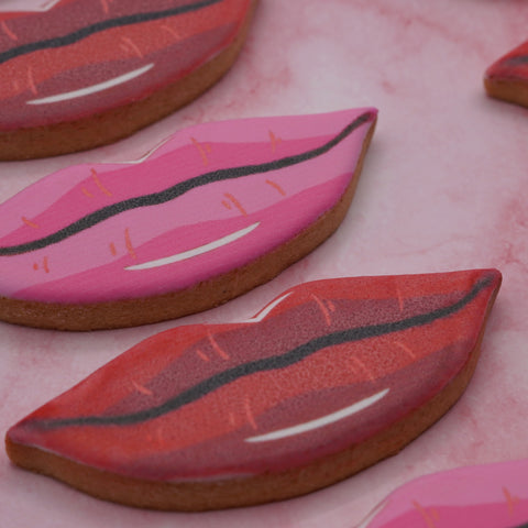 Lip Shaped Custom Cookies - Modern Bite
