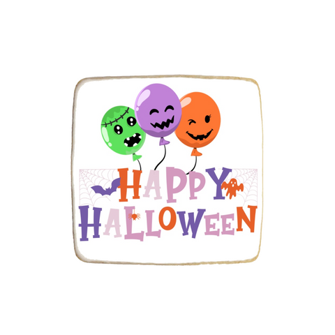 Happy Halloween “Balloons” Custom Cookies
