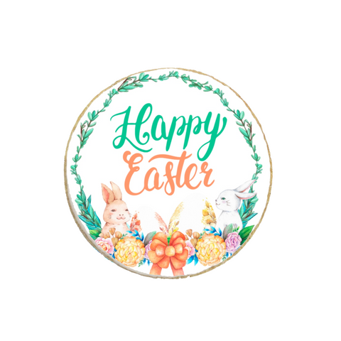 Easter "Wreath" Round Custom Cookies - Modern Bite
