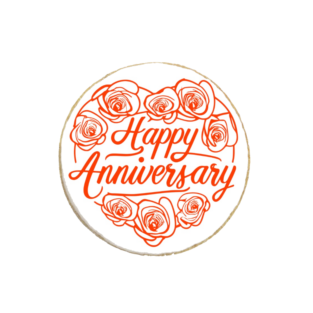 Happy Anniversary Themed Custom Cookies - Modern Bite