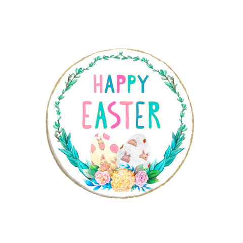 Happy Easter "Wreath" Custom Cookies