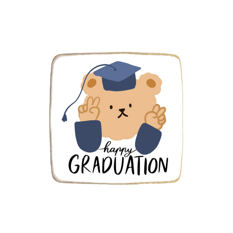 Happy Graduation "Bear" Custom Cookies
