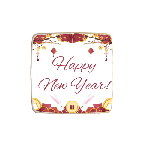 “Happy New Year” Chinese New Year Custom Cookies