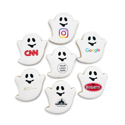 Ghost Shaped Logo Custom Cookies