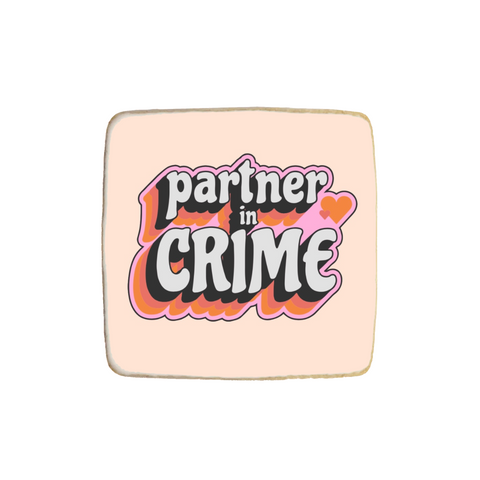“Partner in Crime” Valentine's Day Custom Cookies