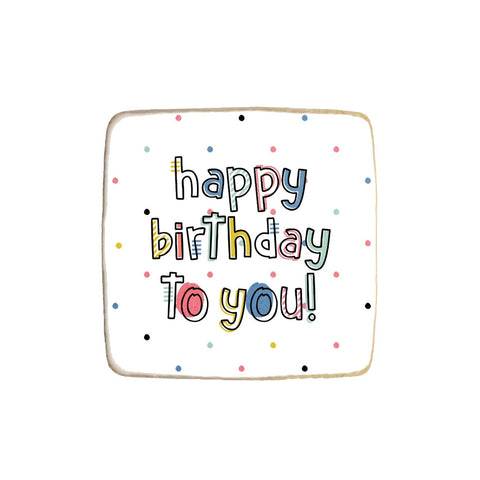 Happy Birthday Custom Cookies - Modern Bite