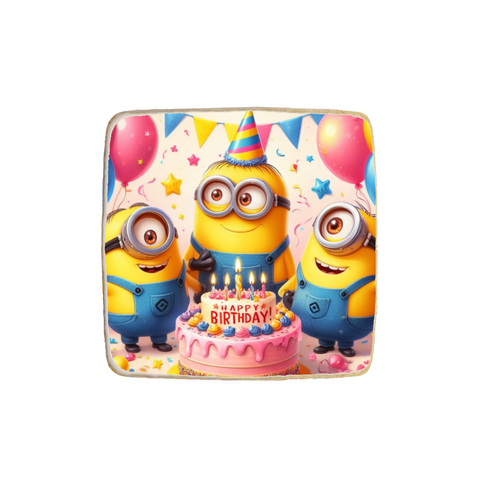 Minion Birthday Custom Cookies - Modern Bite