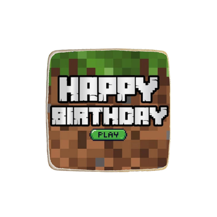 Minecraft Birthday Custom Cookies - Modern Bite