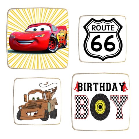 Cars Themed Birthday Custom Cookies
