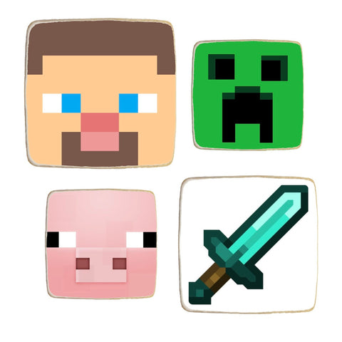 Minecraft Characters Birthday Custom Cookies